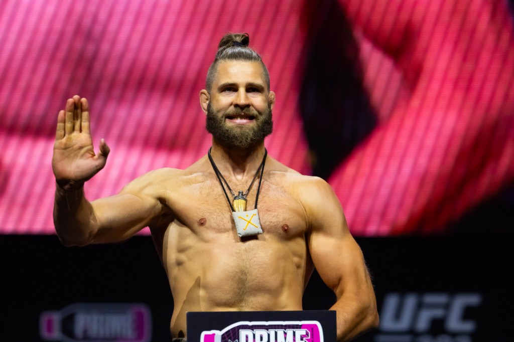 Jiri Prochazka during weigh ins for UFC 303 at T-Mobile Arena.