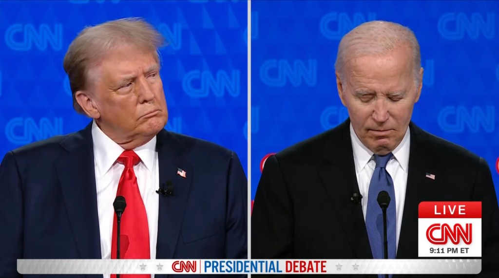 trump and biden at debate