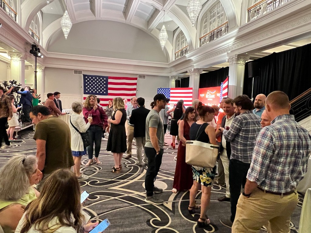 John McGuire's election night event. The Virginian  Hotel in Lynchburg, VA