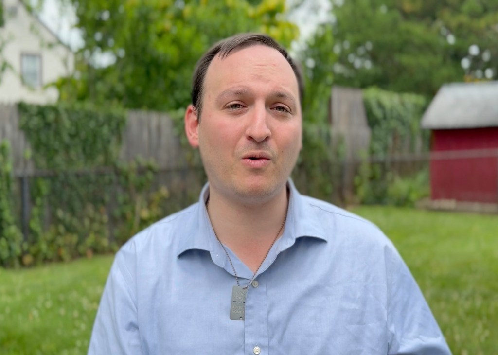 Josh Savitt, 35, said a masked protester singled him out as a "Zionist" on a subway train Monday.