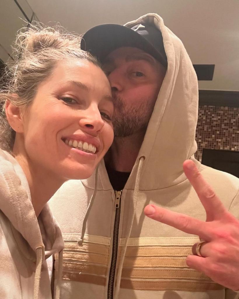 Justin Timberlake and wife Jessica Biel.