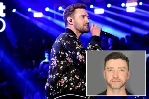 Following Justin Timberlake's arrest, video has emerged of the singer appearing red-eyed last month at his concert in Las Vegas.