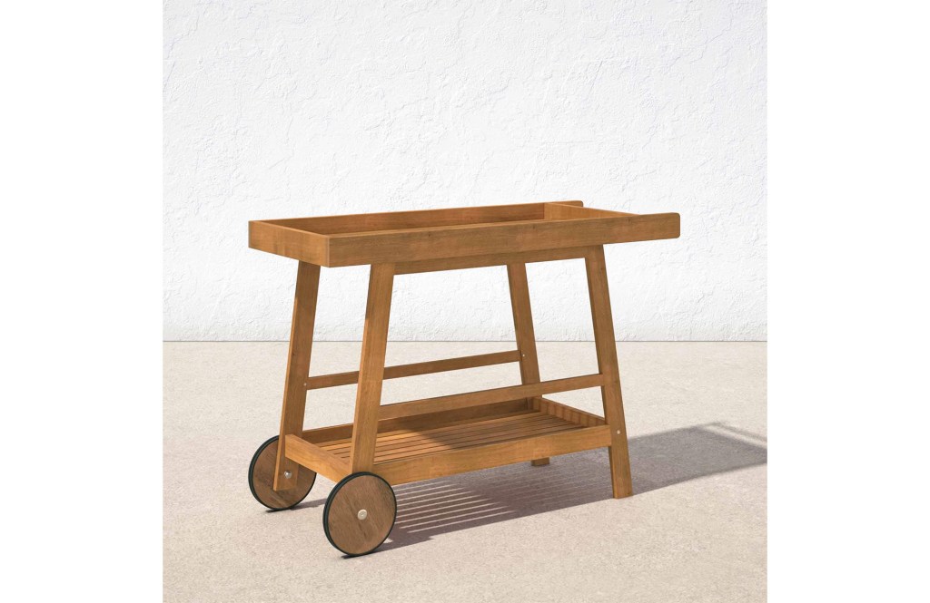 Terrace Solid Wood Bar Cart
