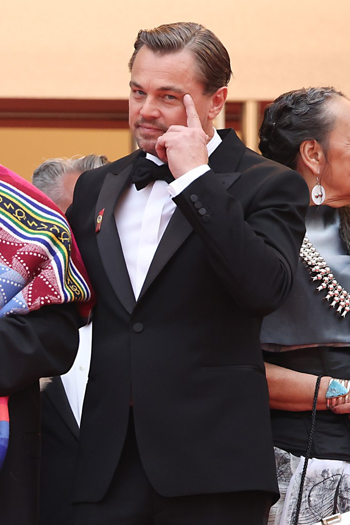 Leonardo DiCaprio attends the "Killers Of The Flower Moon" red carpet during the 76th annual Cannes film festival at Palais des Festivals on May 20, 2023 in Cannes, France.