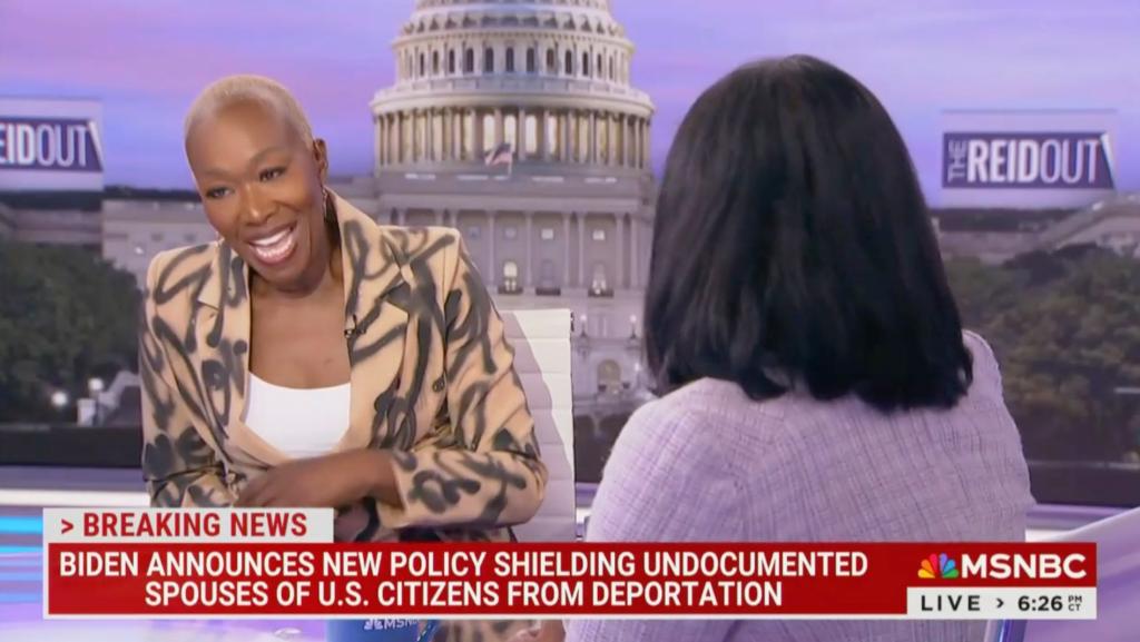 Congressional Progressive Caucus chairwoman Pramila Jayapal (D-WA) let out a laugh after MSNBC host Joy Reid read a Fox News chyron describing the rape of a 13-year-old girl in New York City by an illegal immigrant aloud during Reidâs show earlier this week.