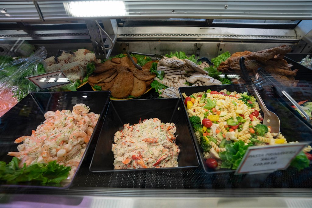 The price tag had been removed from the display case by Friday. lobster salad seen here in refrigerated case next to other items like shrimp and pasta salad