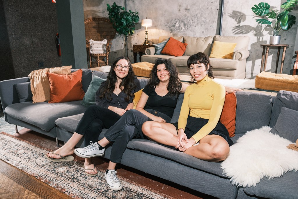 Lucy D'Alenson (L), Christa Guidry (M), and Isabel Antonioli (R). 