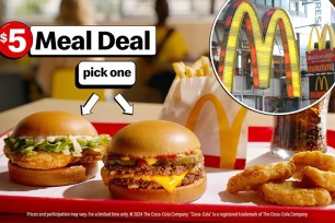 A group of McDonald's meals including burgers and chicken nuggets, promoting summertime deals and discounts.