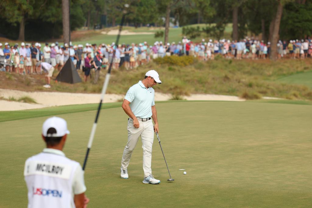 Rory McIlroy finished with a bogey on the 18th hole Sunday at the U.S. Open.