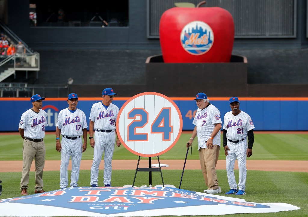 The Mets retired Willie Mays' number in 2022.