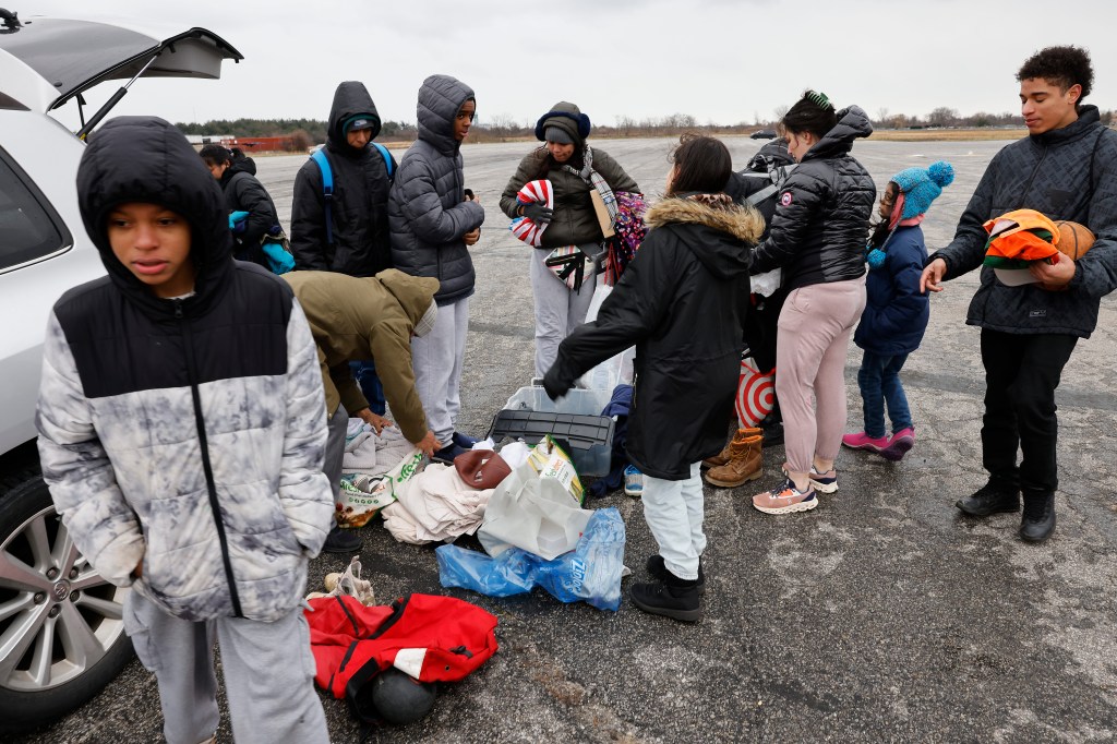 Migrants in Brooklyn.