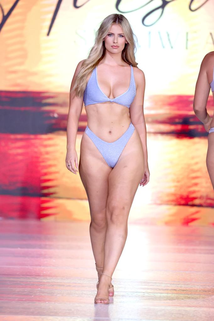 A model walking the runway for Avisa Swimwear at Miami Swim Week on SLS South Beach, June 02, 2024