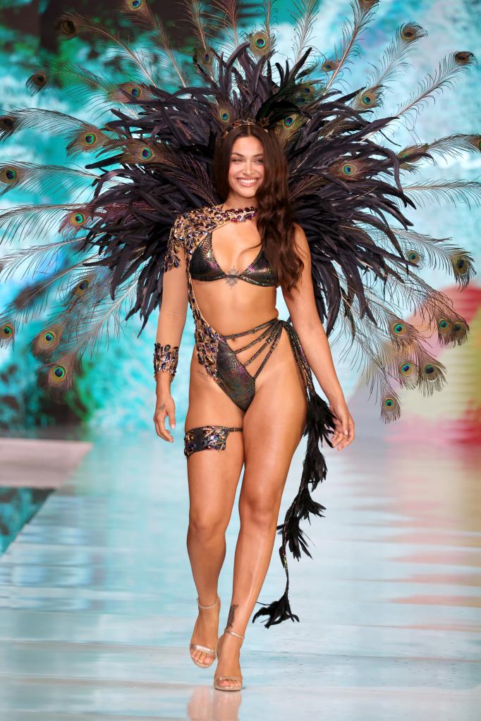 A model walking the runway for Carukia Swim at Miami Swim Week on May 30, 2024, in Miami Beach, Florida