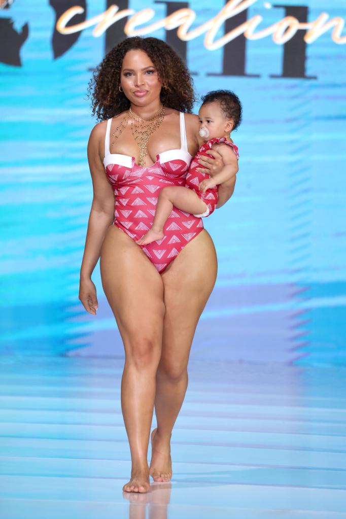 A model walking the runway for Lili Creation at Miami Swim Week, held at SLS South Beach in Miami Beach, Florida on May 30, 2024.