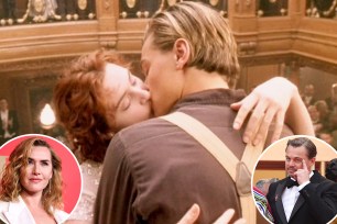 Actress Kate Winslet sheds light on some of the most iconic scenes of "Titanic," saying that behind the scenes was a different story with co-star Leonardo DiCaprio.