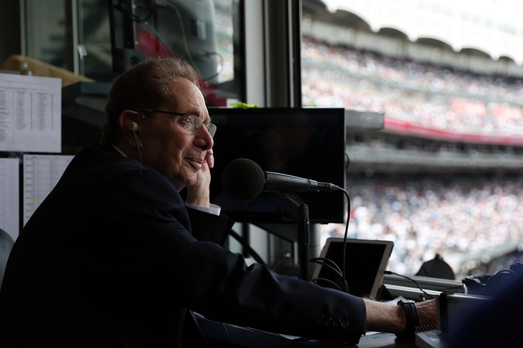 Sterling pictured in the announcer's booth.