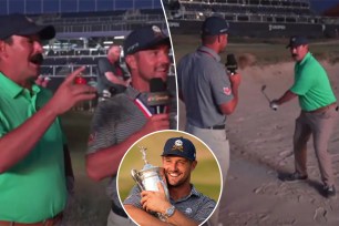 Golf Channel analyst Johnson Wagner was coached by Bryson DeChambeau while trying to recreate the LIV Golf star's final shot to secure his second U.S. Open win on Sunday. 