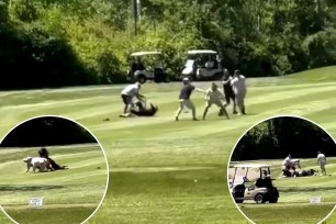 golf course brawl viral video fathers day