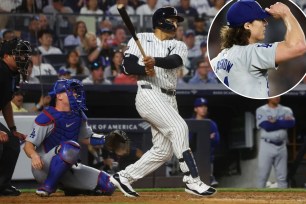 Trent Grisham's big three-run homer off Tyler Glasnow (inset) in the Yankees' win over the Dodgers on Sunday was just one example of when the Yankees have thrived vs. an elite starter this season.