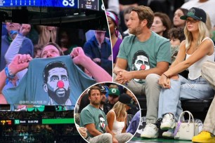 Dave Portnoy didn't hold back when he trolled Kyrie Irving during Game 2 of the Celtics-Mavericks NBA Finals series on Sunday. 
