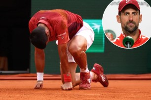 Novak Djokovic withdrew from the French Open on Tuesday, citing a knee injury.