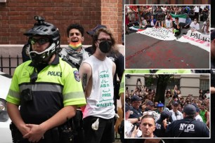 anti israel protest NYC pride parade