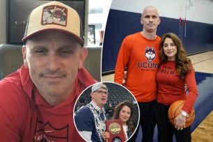 Dan Hurley said his wife, Andrea, "got violently angry" during the courtship of the UConn men's basketball coach became too much of a circus.