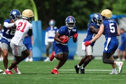 Giants fans will have 11 chances to see new running back Devin Singletary and his teammates at training camp practices open to the public.