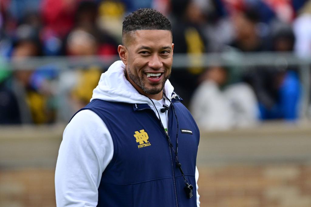 In part by recruiting NFL offspring, Marcus Freeman is building a powerhouse at Notre Dame.