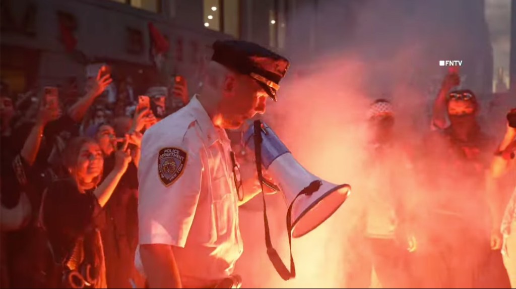 NYPD cop Nova exhibit protest