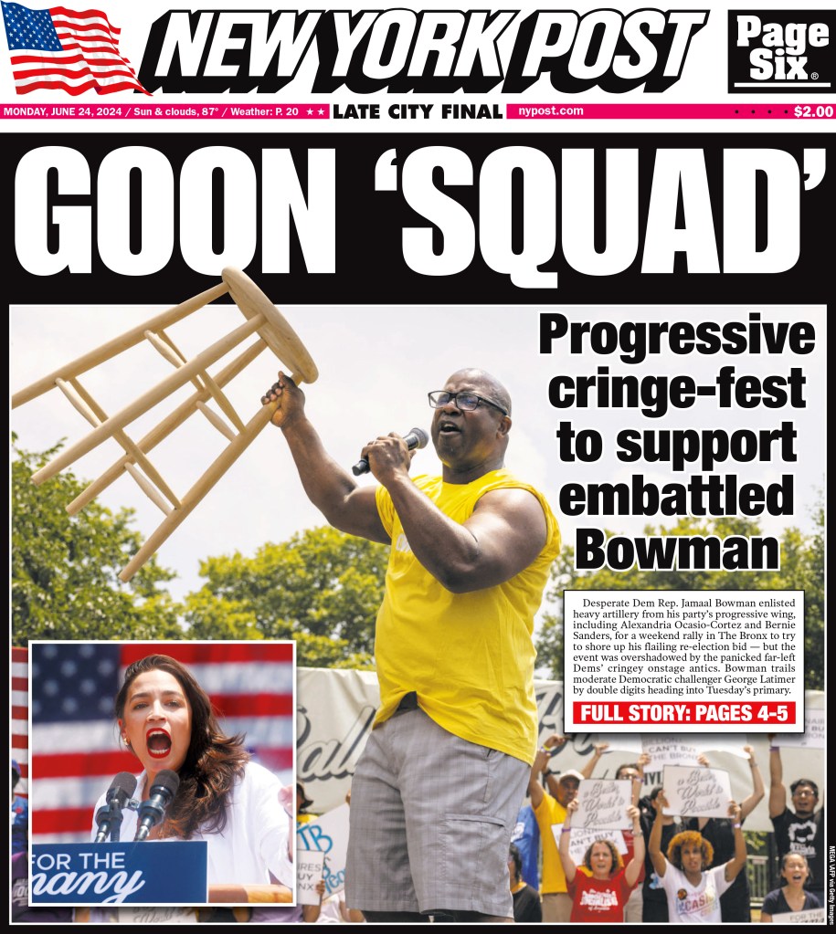 Jamaal Bowman and AOC NY Post cover
