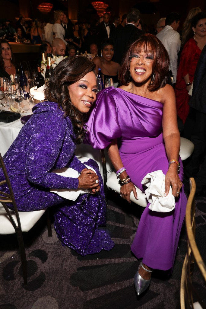 Oprah Winfrey and Gayle King at the 81st Annual Golden Globe Awards in 2024.