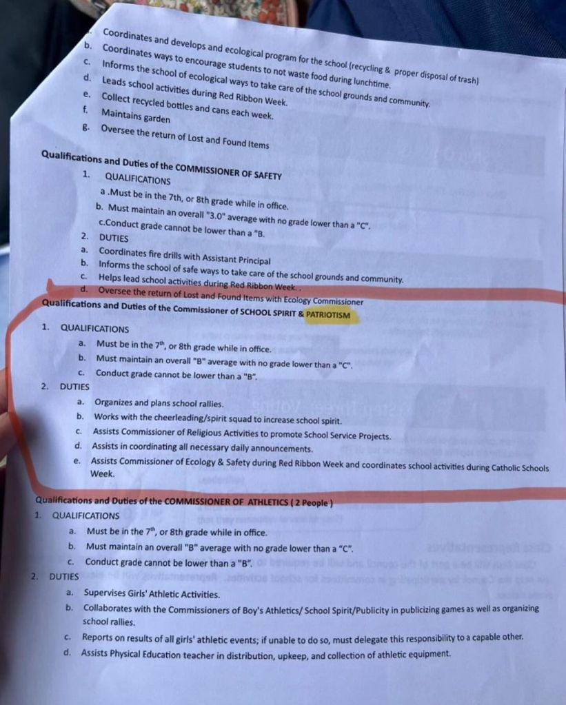 Students were given guidelines for their speech and they wouldn't be allowed to speak if the speech wasn't approved.