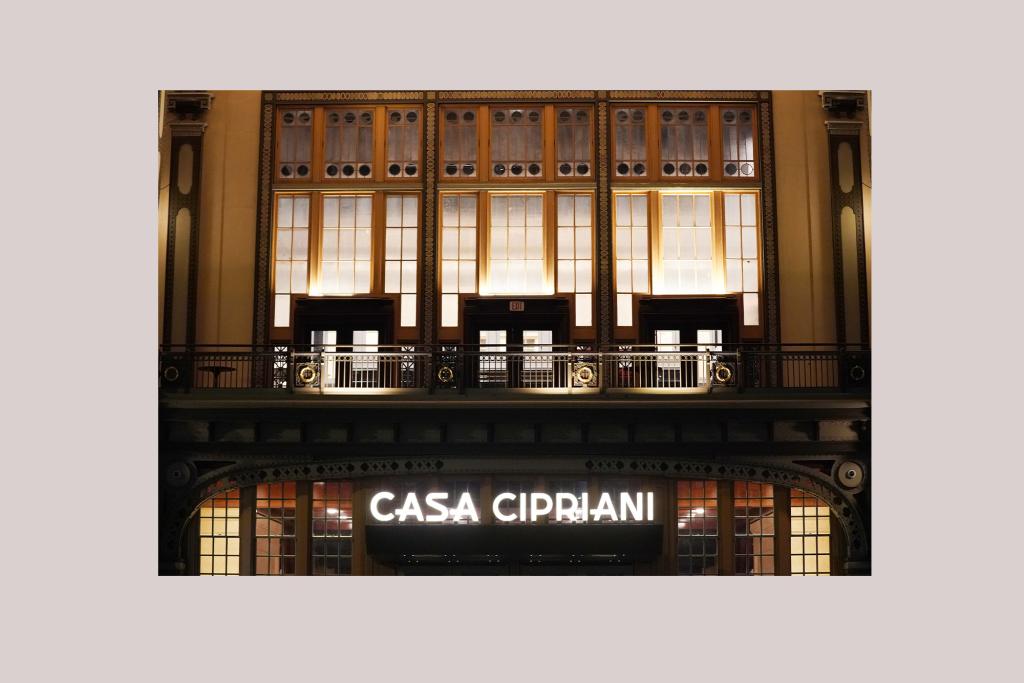 Building with a sign on the front, known as Casa Cipriani