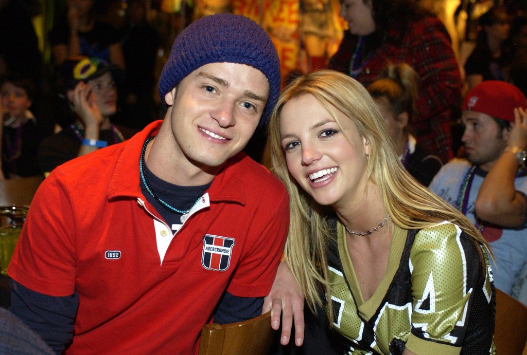 Justin Timberlake and Britney Spears at the 2002 Super Bowl