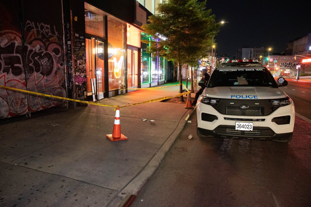 A 21-year-old man was slashed in the neck during a violent brawl outside The Gutter L.E.S. on Essex Street near Broome Street around 1:40 a.m., police said.