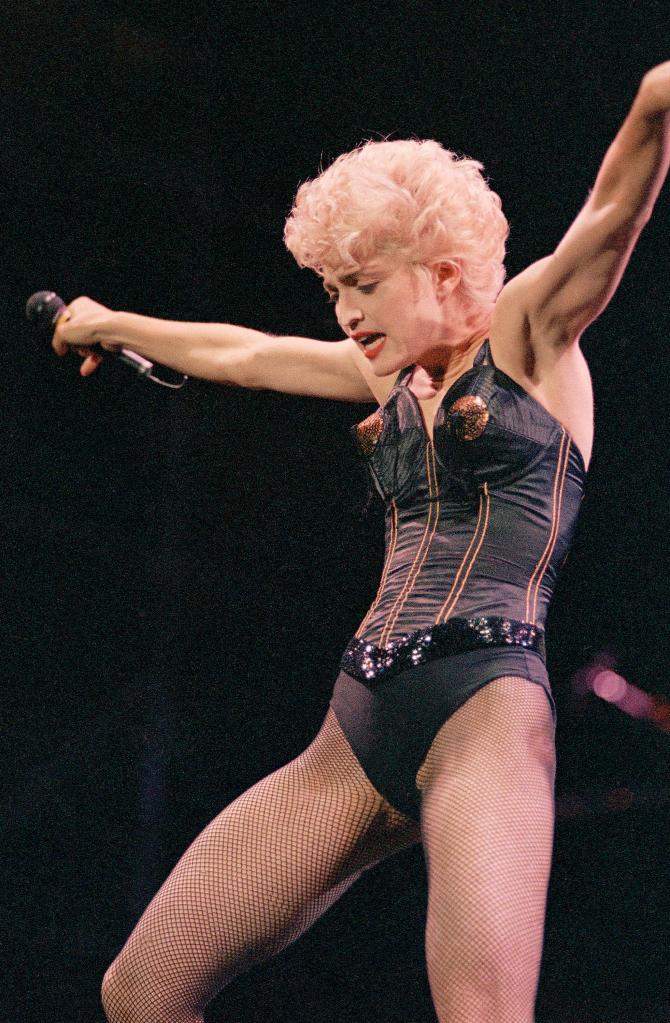 Madonna performing in Seattle in July 1987