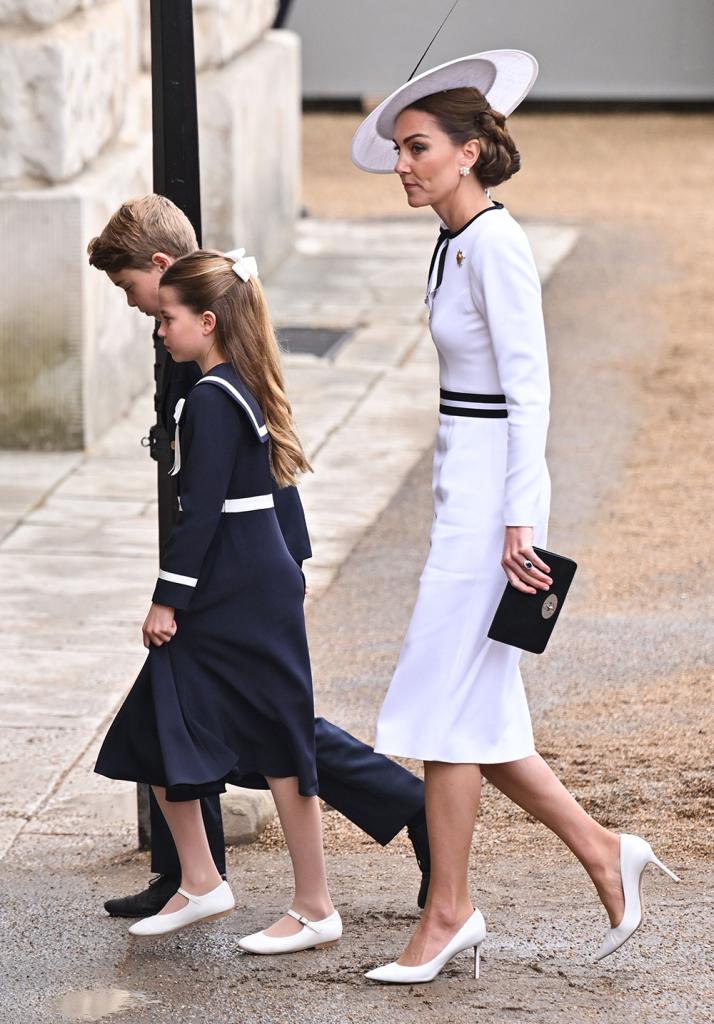 Kate Middleton with Prince George and Princess Charlotte at Trooping the Colour