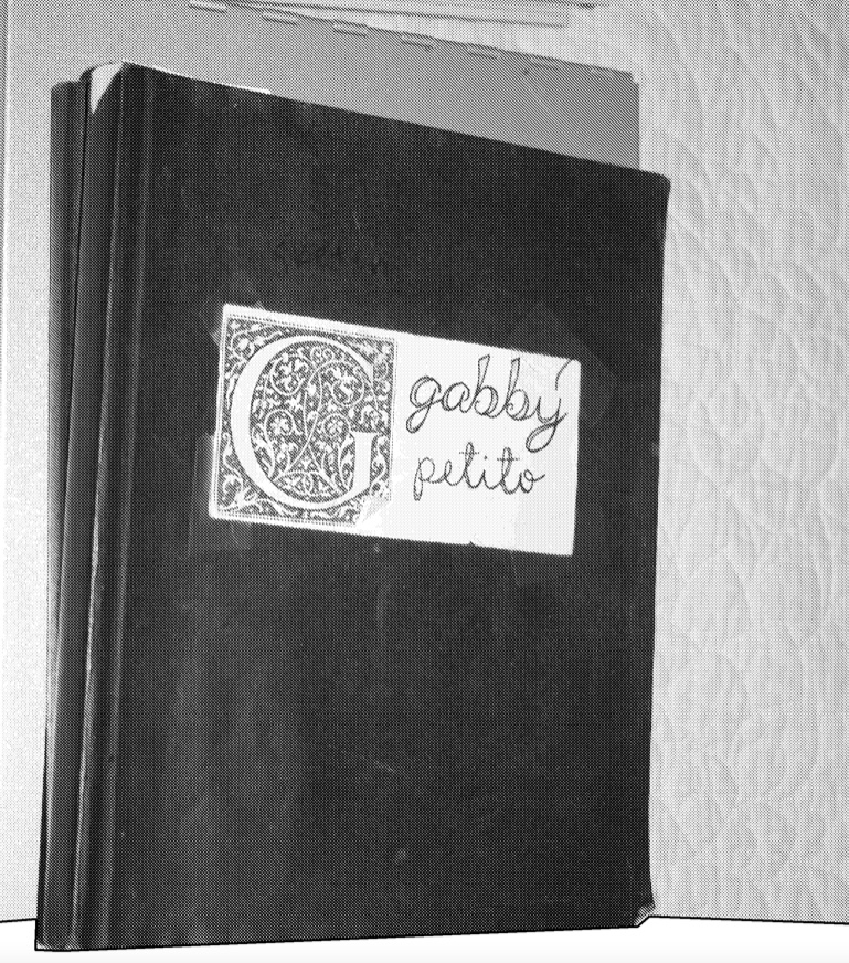 Journal with Gabby Petito written on the front