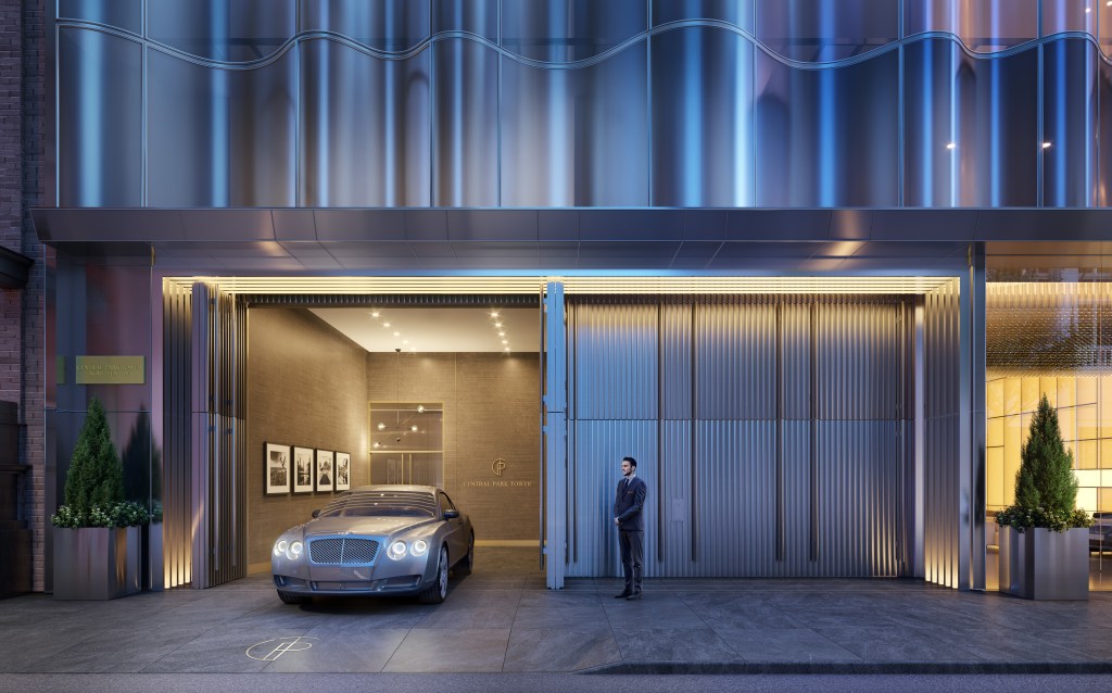 The ground floor of Central Park Tower, which soars 1,550 feet high