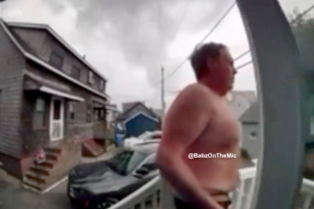 Bill Belichick leaving Jordon Hudson's home early in the morning, as captured by a Ring doorbell camera in November 2023