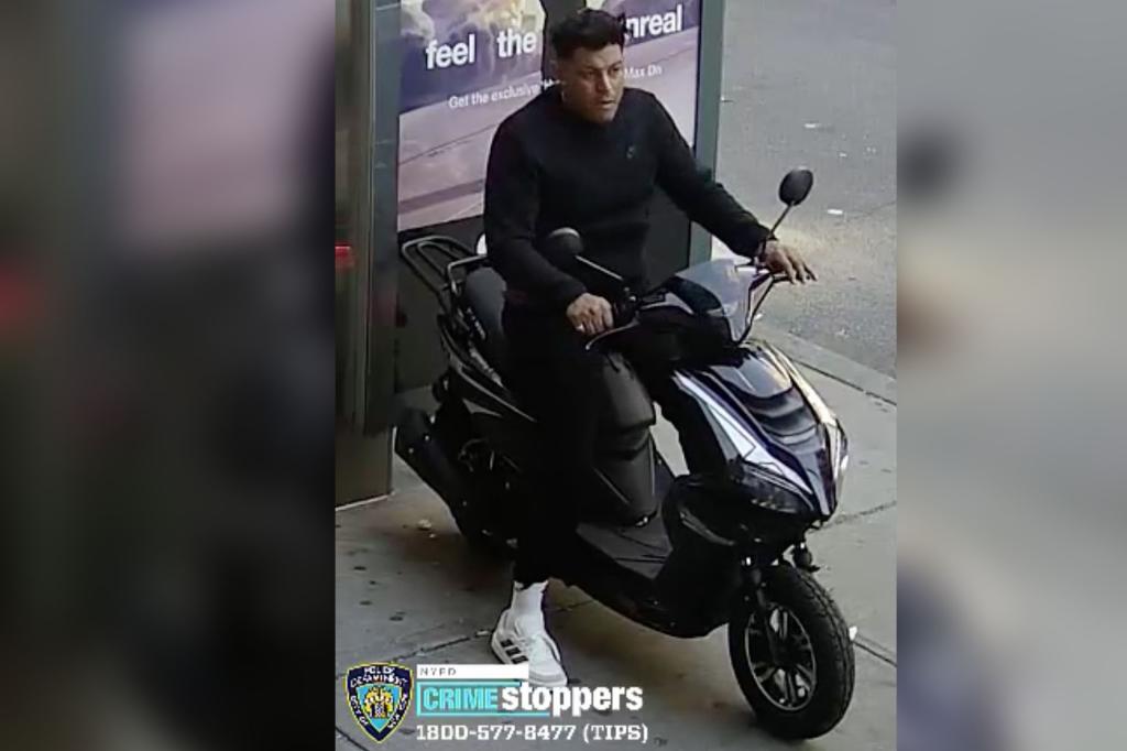 The moped-riding marauder ripped off the 96-year-old woman's necklace at  West 127th Street and Eighth Avenue, cops said.