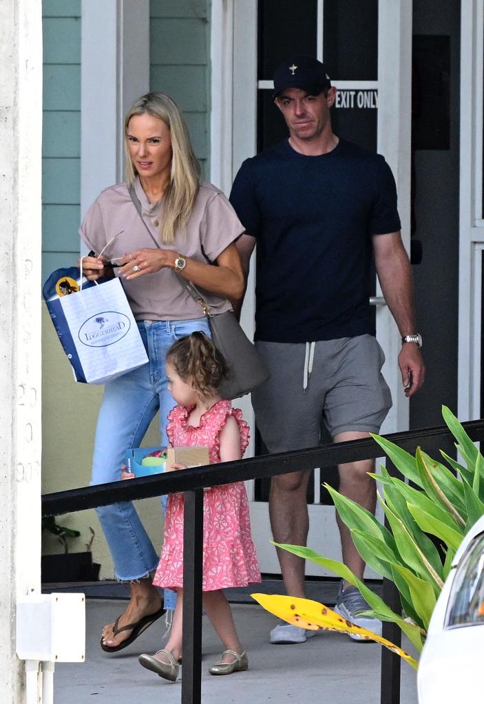 Rory McIlroy, wife Erica Stoll and 3-year-old daughter Poppy were spotted together Monday for the first time since the couple's divorce saga, which ended with McIlroy scrapping the divorce last week.