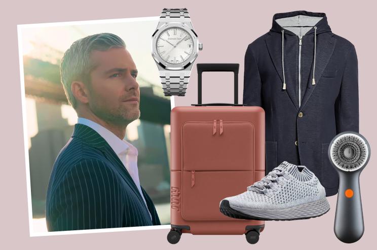 Ryan Serhant, CEO of SERHANT, dressed in a suit jacket and shoes, discussing his favorite luxury items