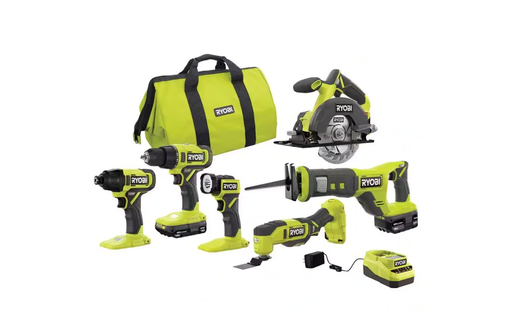 ONE+ 18V Cordless 6-Tool Combo Kit with 1.5 Ah Battery