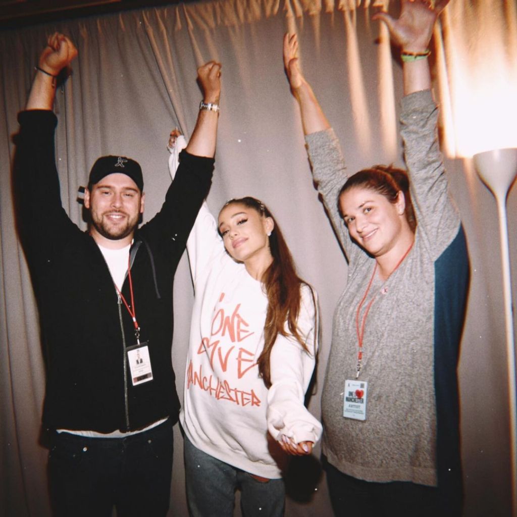 Scooter Braun with Ariana Grande