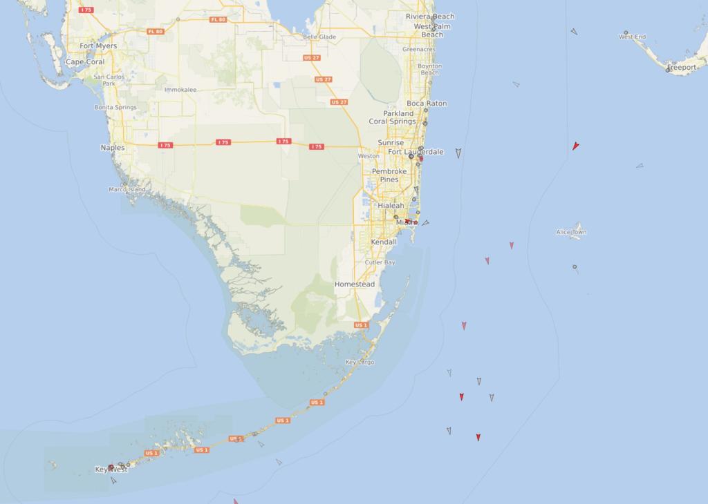 A screengrab from Vessel Finder 