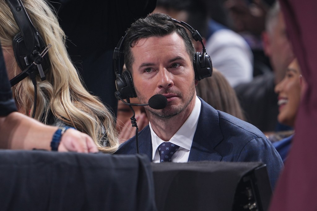 J.J. Redick has been broadcasting with ESPN throughout the Lakers coaching job controversy. 