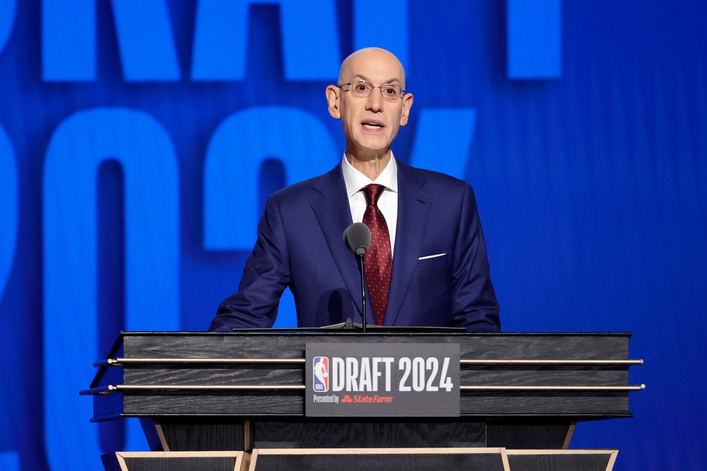 Adam Silver is pictured at the 2024 NBA Draft.