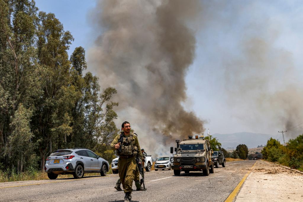 A Hezbollah airstrike hit upper Galilee, in Israel, on Friday.